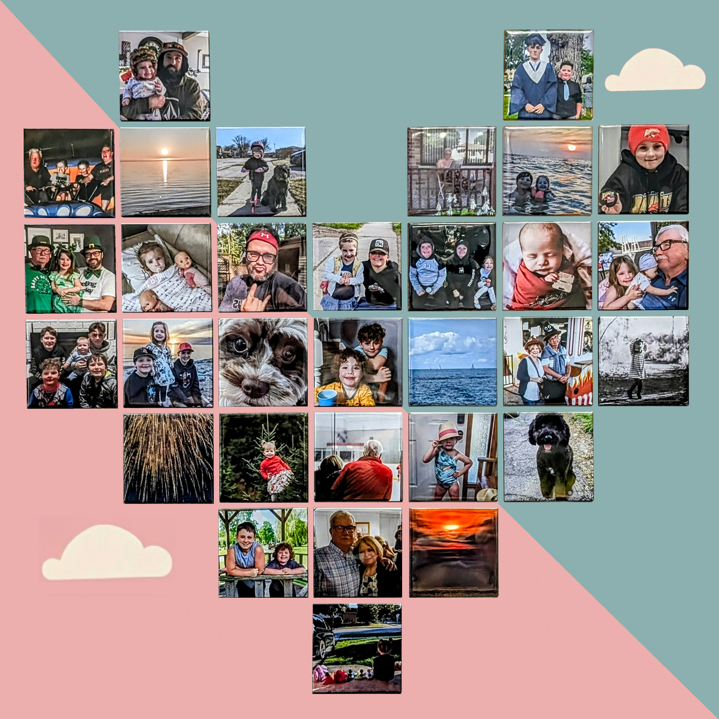 Custom Photo Magnet Heart